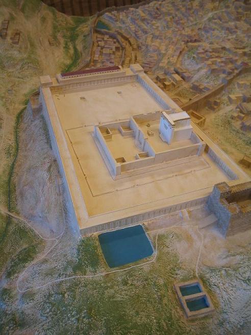 Picture of Herods temple 33 AD from teh North